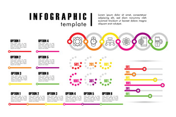 infographic template with statistics in white background