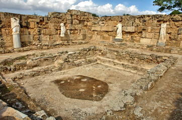 Salamis  - an ancient Greek city-state on the east coast of Cyprus, - obrazy, fototapety, plakaty