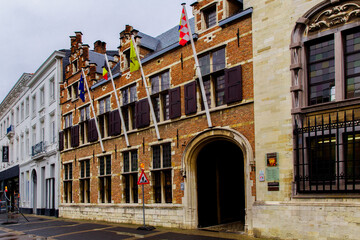 Fototapeta na wymiar ANTWERP, BELGIUM - October 2, 2019: Rubens house Museum in Antwerp, Belgium