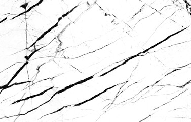 natural marble with black veins on a white background