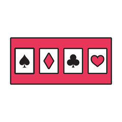 Isolated lucky casino poker game icon- Vector