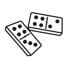 Isolated dominoes casino poker game icon- Vector