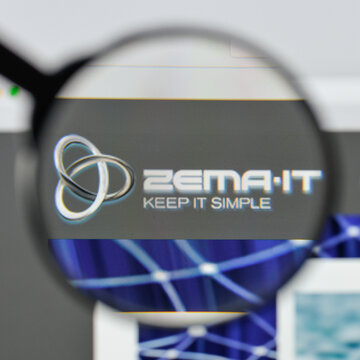 Milan, Italy - August 20, 2018: ZEMA IT website homepage. ZEMA IT logo visible.