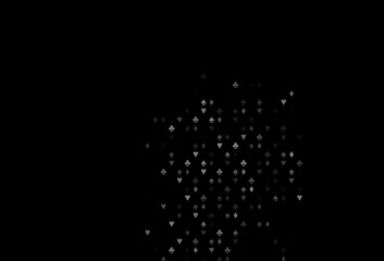 Dark Black vector cover with symbols of gamble.