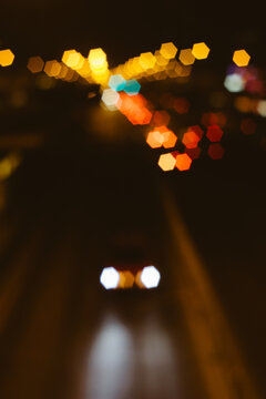 Abstract traffic in night