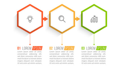 Minimal Business Infographics template. Timeline with 3 steps, options and marketing icons .Vector linear infographic with three conected elements. Can be use for presentation.