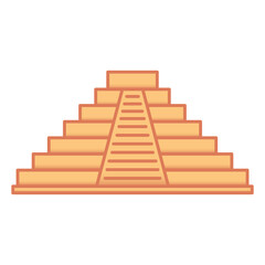 Isolated pyramid mexican culture tradition icon - Vector