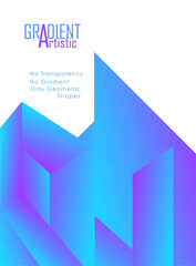 Abstract perspective background with geometric shapes and gradient color design.