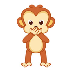 Isolated laugh emoji funny orangutan icon - Vector © illustratiostock