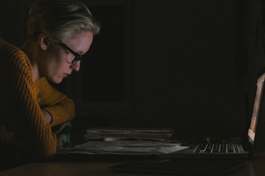 studying at night