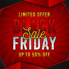 Black friday modern banner background design vector