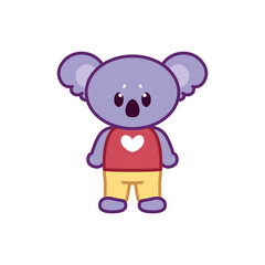 Isolated koala animal cute wild icon- Vector