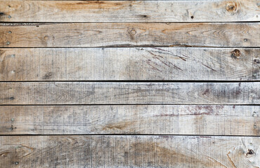 Aged wooden planks in horizontal position for wedding, Christmas or any other event background.