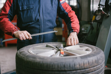 Mechanic working in auto repair shop