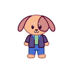 Isolated dog animal cute wild icon- Vector