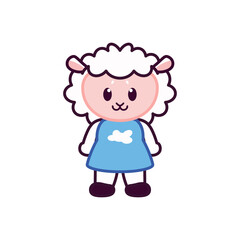 Isolated sheep animal cute wild icon- Vector