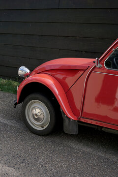 Red vintage car