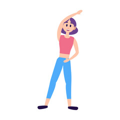 Isolated woman walking exercise yoga health life icon- Vector