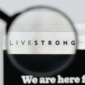 Milan, Italy - August 20, 2018: livestrong website homepage. livestrong logo visible.