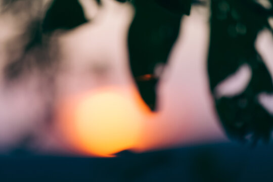 Blurred sunset