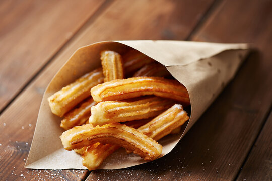 Brown sheet of churros