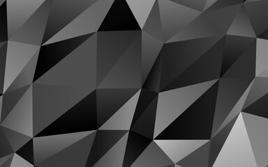 Dark Silver, Gray vector abstract polygonal texture. Brand new colorful illustration in with gradient. Triangular pattern for your business design.