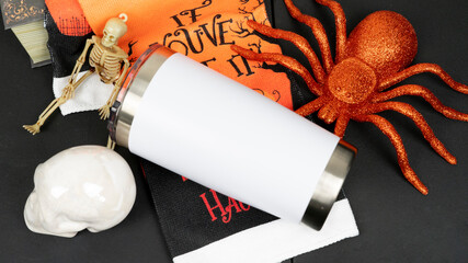 Halloween tumbler mock-up