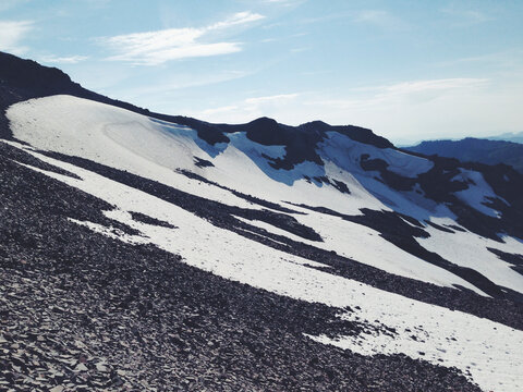 Snow field on mountain