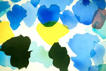 Abstract watercolor design washes