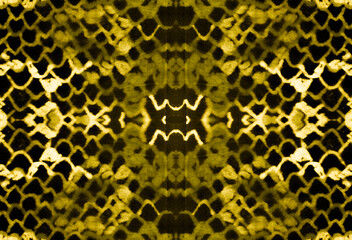 Camouflage Snake Watercolor Design. 