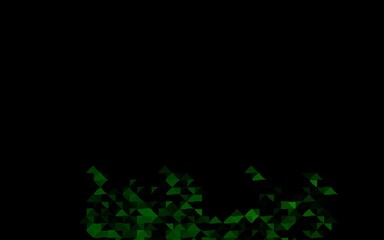 Dark Green vector layout with lines, triangles. Decorative design in abstract style with triangles. Template for wallpapers.