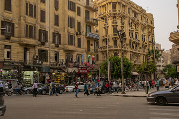 Fototapeta na wymiar Architecture and street scene from Egypt, El Cairo 2018