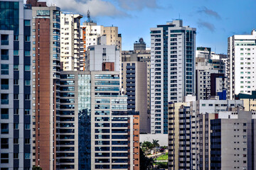 Aguas Claras skyline, Brasilia, Federal District, Brazil. The largest concentration of skyscrapers in the Brazilian capital