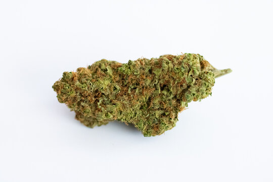 Cannabis nug against white background
