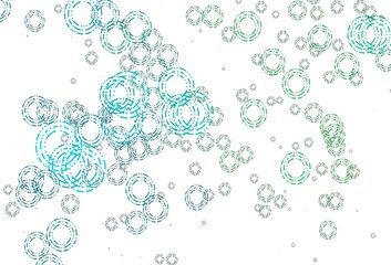 Light Blue, Green vector cover with spots.