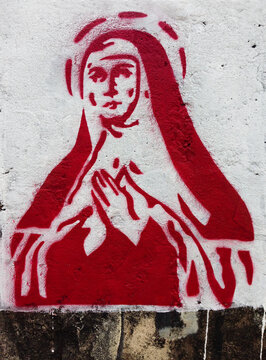 Virgin Mary Graffito
