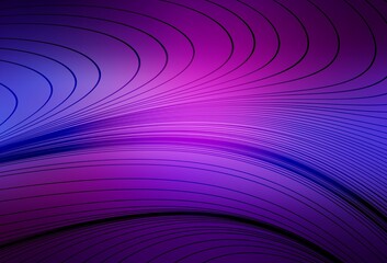 Light Purple, Pink vector backdrop with curved lines.