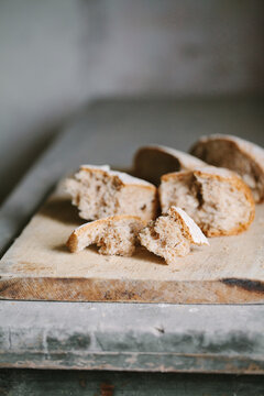 Pieces of homemade rustic bread