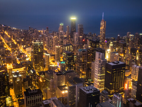 Aerial View of Chicago's Skyline