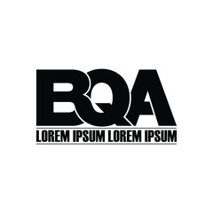 BQA letter monogram logo design vector