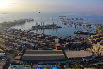 Maritime port of arica in Chile
