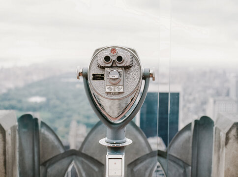 View Finder on Top of the Rock Observation Deck, New York City, New York, USA