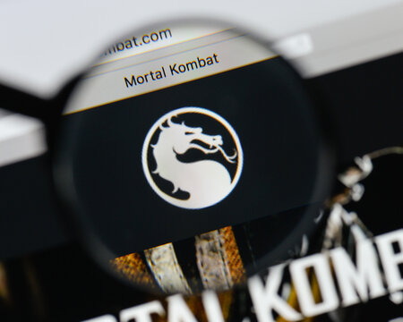 Milan, Italy - August 20, 2018: Mortal Kombat X website homepage. Mortal Kombat X logo visible.