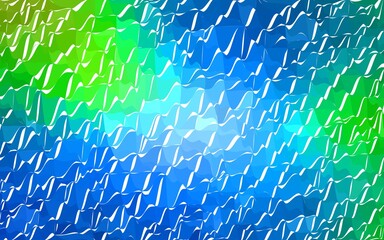 Light Blue, Green vector abstract textured polygonal background. Blurry triangle design. Pattern can be used for background.