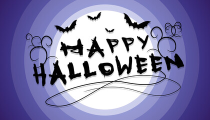 happy halloween banner or party invitation background