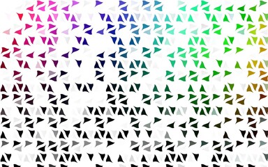 Light Multicolor, Rainbow vector background with triangles. Illustration with set of colorful triangles. Template for wallpapers.
