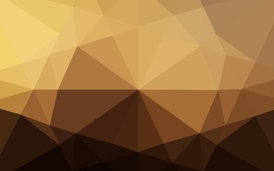 Dark Yellow, Orange vector blurry hexagon texture. A vague abstract illustration with gradient. A completely new template for your business design.