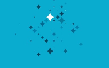 Light BLUE vector pattern with christmas stars. Blurred decorative design in simple style with stars. The template can be used as a background.