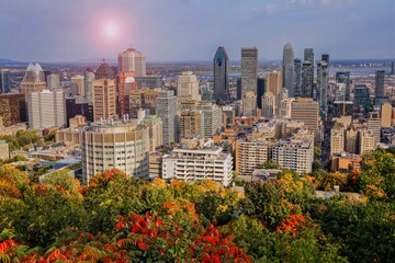 Fototapeta premium Montreal autumn colors season in Canada
