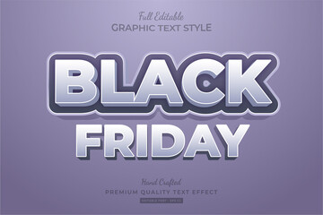 Black Friday Cartoon Editable Text Style Effect Premium